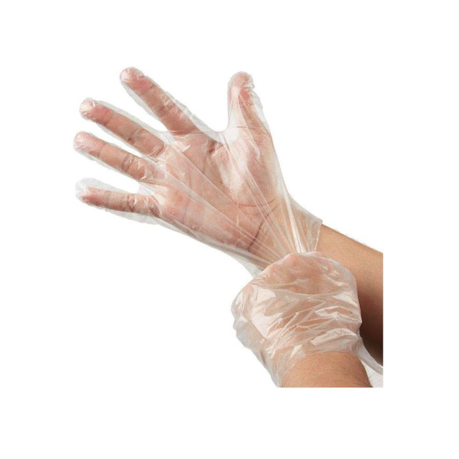 100PCS BERGAMOT BGT0403 CPE DISPOSABLE PLASTIC GLOVES 3M UVEX PPE