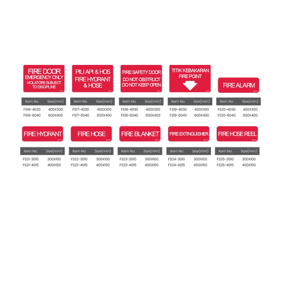 Guardzer GUARDZER Fire Signs - 3M & UVEX PPE Distributor Selangor and Johor - BG ...