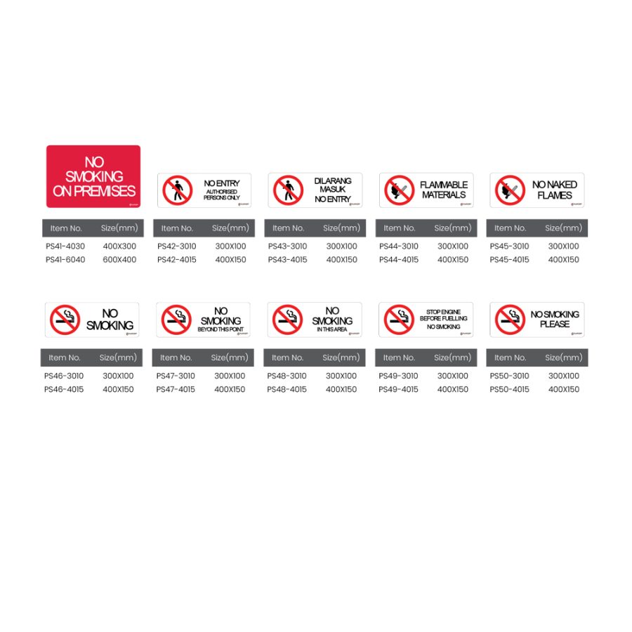 Guardzer GUARDZER Prohibition Signs - 3M & UVEX PPE Distributor Selangor and ...