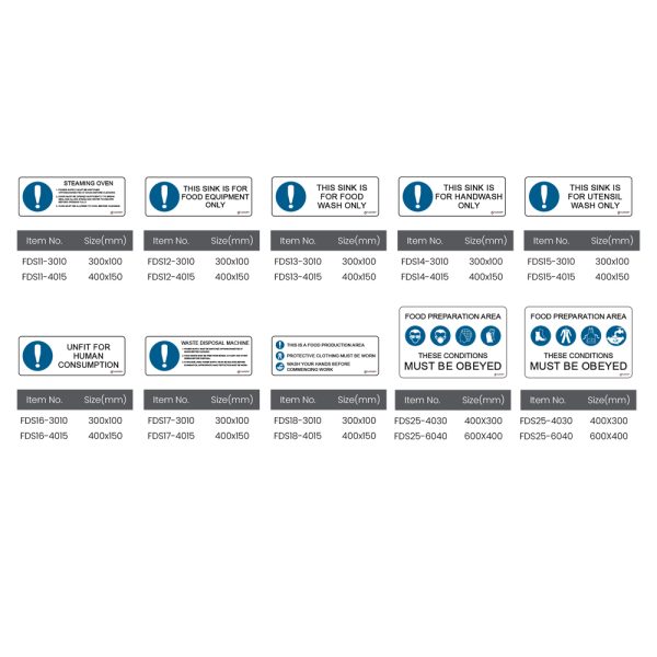Guardzer GUARDZER Food Safety Signs - 3M & UVEX PPE Distributor Selangor and ...