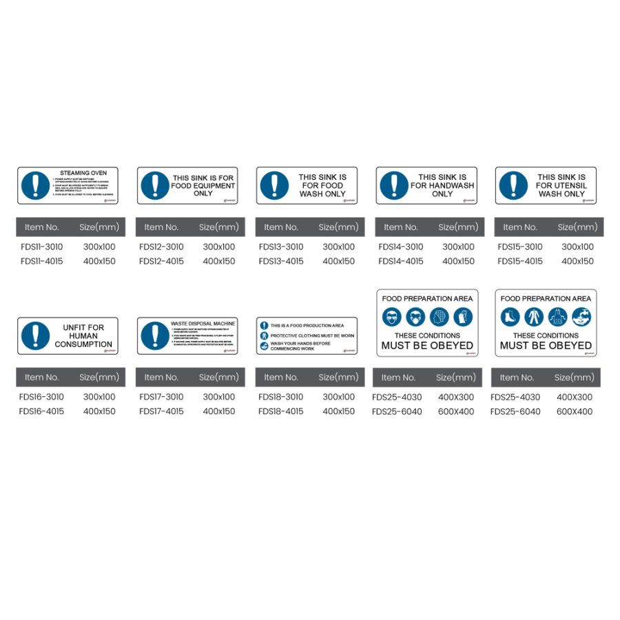Guardzer GUARDZER Food Safety Signs - 3M & UVEX PPE Distributor Selangor and ...